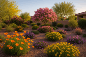 A vibrant Chandler garden in full spring bloom