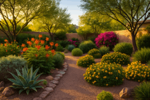 Lush and vibrant Chandler garden in spring