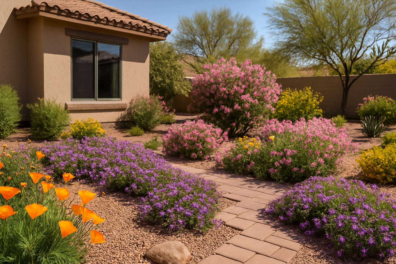 Chandler garden in spring bloom