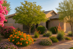 Chandler yard blooming in spring