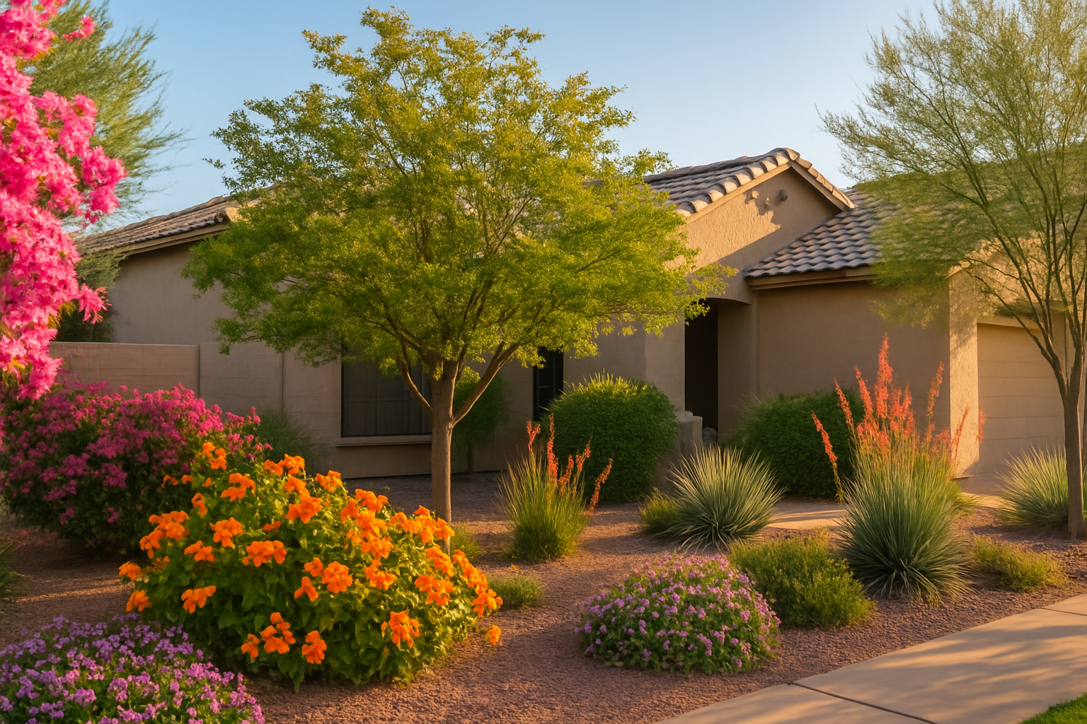 Chandler yard blooming in spring