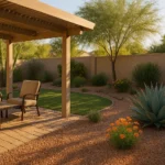A shaded and cool patio in Gilbert, Arizona