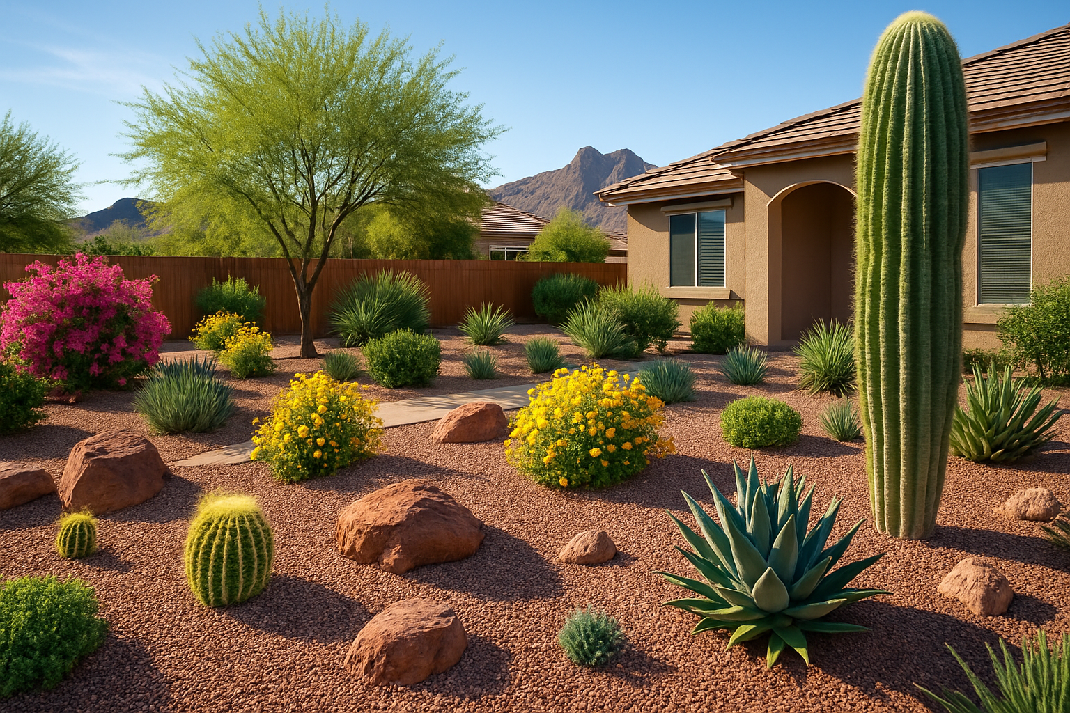 Low-Maintenance Desert Garden in Gilbert