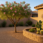 Desert Willow tree in a small Gilbert yard