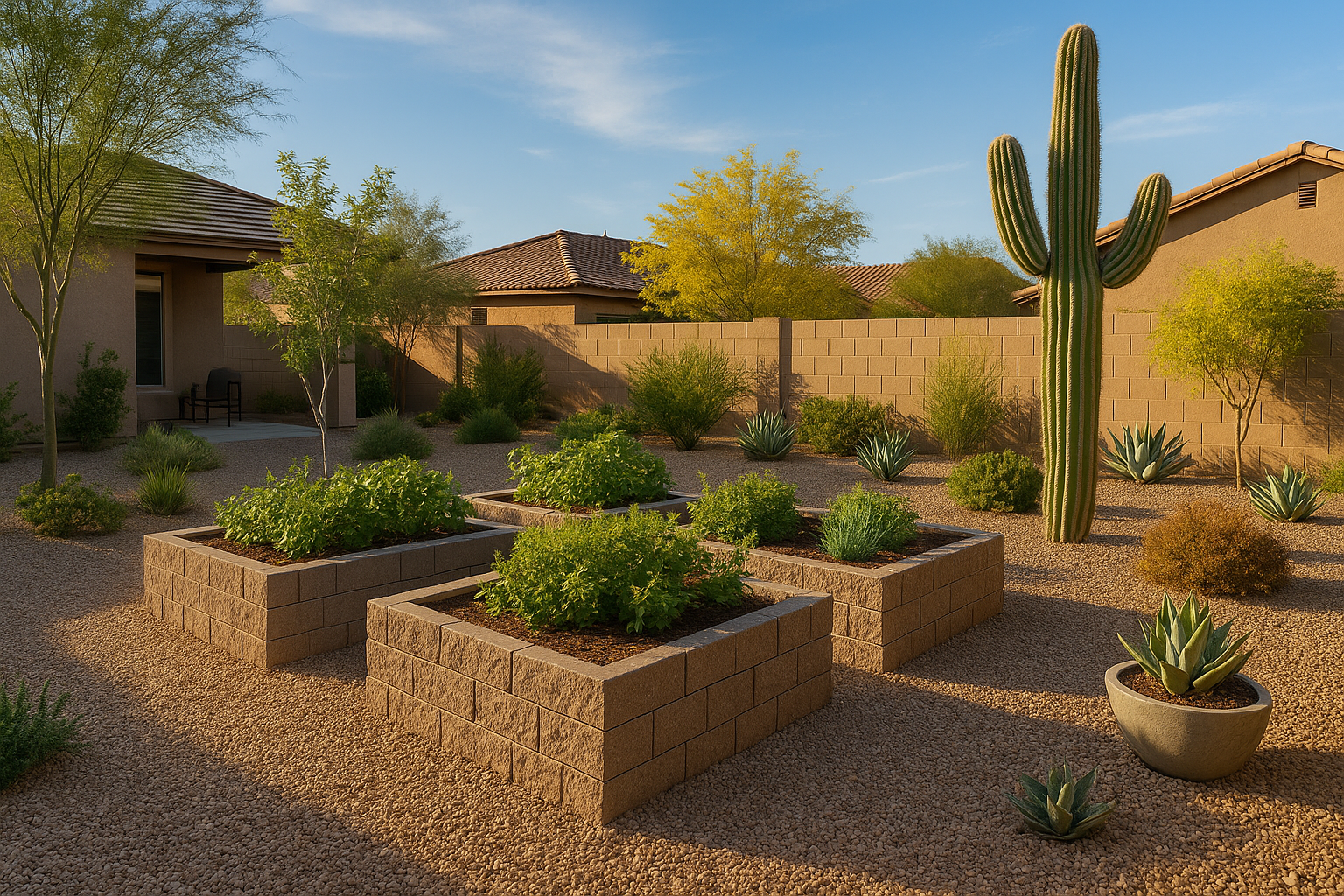 Illustration of a well-planned garden in Gilbert