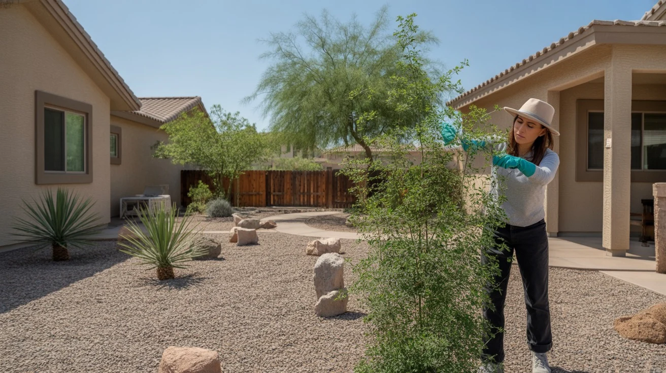 Checklist for pest control in a Gilbert yard, including inspection, moisture control, and targeted treatments.