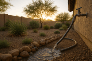 Greywater being used in a Gilbert yard