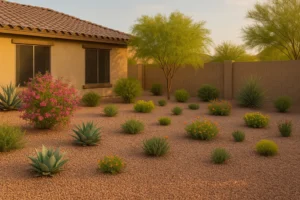 A vibrant Gilbert yard filled with native plants
