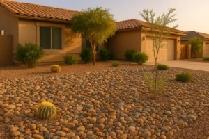 Rock lawn in a Gilbert home