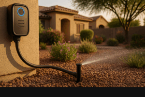Smart irrigation system in a Gilbert yard
