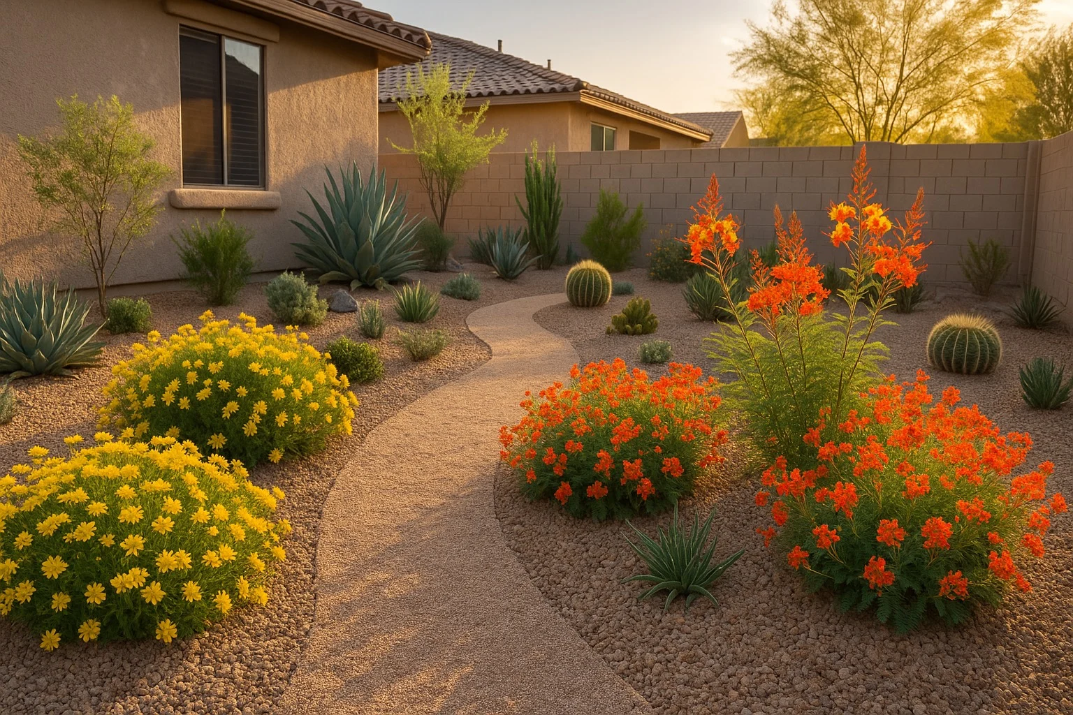 A vibrant garden in Southeast Valley showcasing a spring color burst