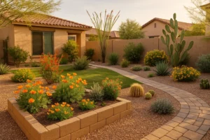A thriving spring garden in Chandler, Arizona