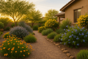 Lush spring garden in Gilbert