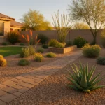 A flourishing garden in Southeast Valley, Arizona during spring.