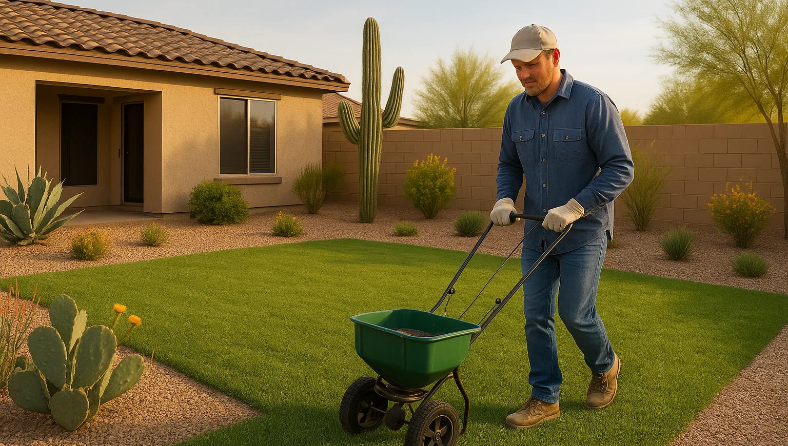 A weed-free, green yard in the Southeast Valley