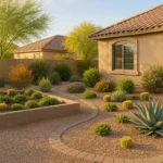 Chandler yard in spring with thriving plants