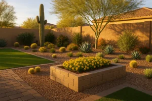 A vibrant Southeast Valley garden prepared for spring