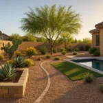 A well-maintained garden in Mesa during spring